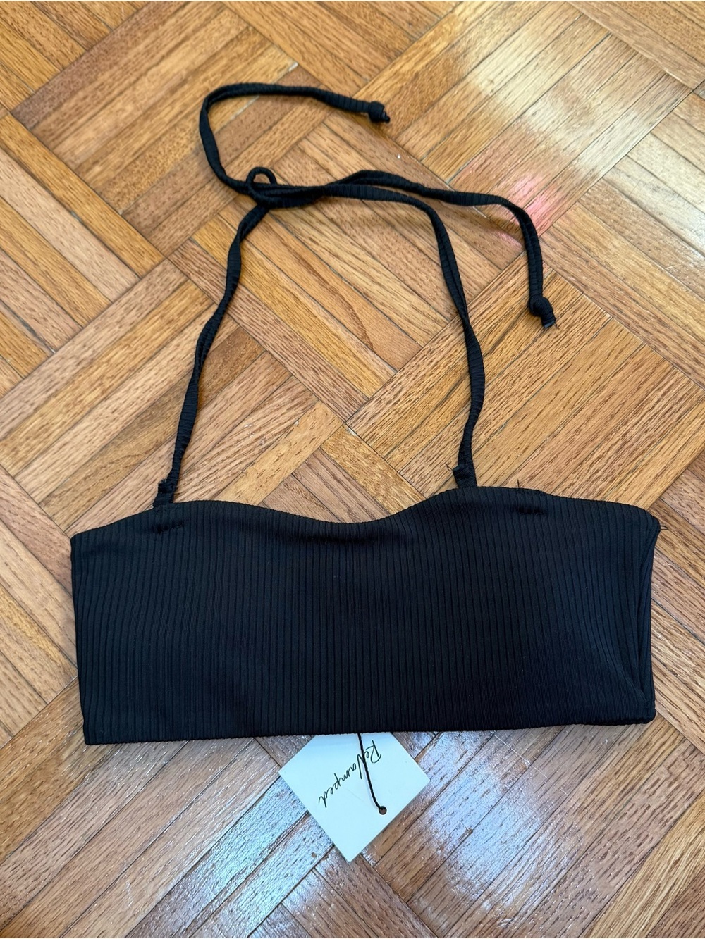 Black Halter/Bandeau Bikini Top